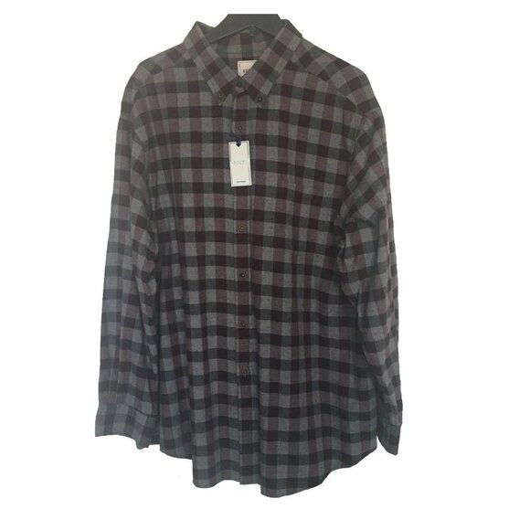 NEW 2XB Rowm Big Mens Long Sleeve Button Front Wine Shirt 100% Cotton MSRP $60 - Picture 1 of 6